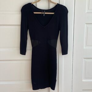 Guess Black Long Sleeve Dress